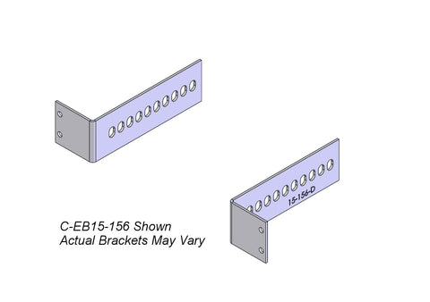 Havis C-EB15-100 2-Piece Equipment Mounting Bracket, 1.5" Mounting Space, 1" Bend - Synergy Mounting Systems