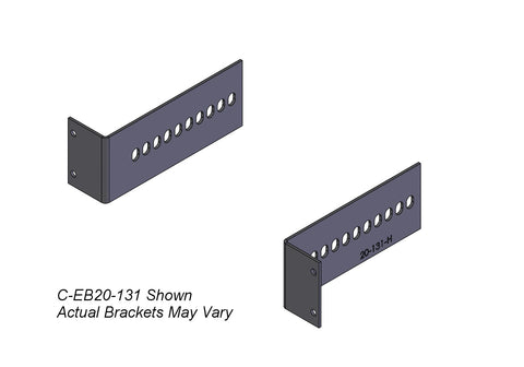Havis C-EB20-106 2-Piece Equipment Mounting Bracket, 2" Mounting Space, 1.06" Bend - Synergy Mounting Systems