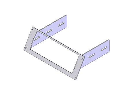 Havis C-EB30-M71-1P-A Angled 1-Piece Equipment Mounting Bracket, 3" Mounting Space, Fits M/A-COM M7100 - Synergy Mounting Systems