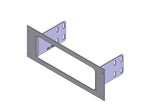 Havis C-EB30-T80-1P 1-Piece Equipment Mounting Bracket, 3" Mounting Space, Fits Tait TM8110, TM8200, TM8255 - Synergy Mounting Systems