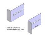 Havis C-EB35-081 2-Piece Equipment Mounting Bracket, 3.5" Mounting Space, 0.81" Bend - Synergy Mounting Systems