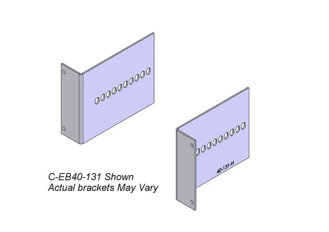 Havis C-EB40-250 2-Piece Equipment Mounting Bracket, 4" Mounting Space, 2.5" Bend - Synergy Mounting Systems