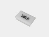 Havis C-LABEL-SIREN Standard White Switch Label W/ Black Imprint - Synergy Mounting Systems