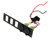 Havis C-LP2-PS3-2 2 Lighter Plug Outlet W/ 3 Switch Cut Outs, 2" Mounting Space - Synergy Mounting Systems