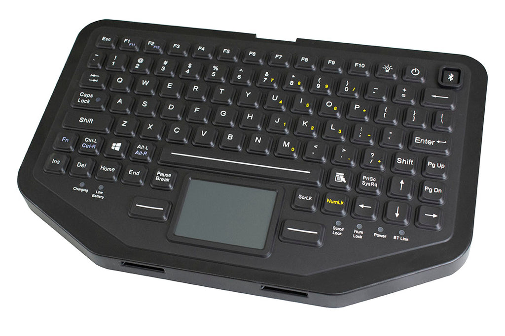 Havis Rugged Keyboard Havis PKG-KB-203 Bluetooth Wireless Illuminating Rugged Keyboard and ...