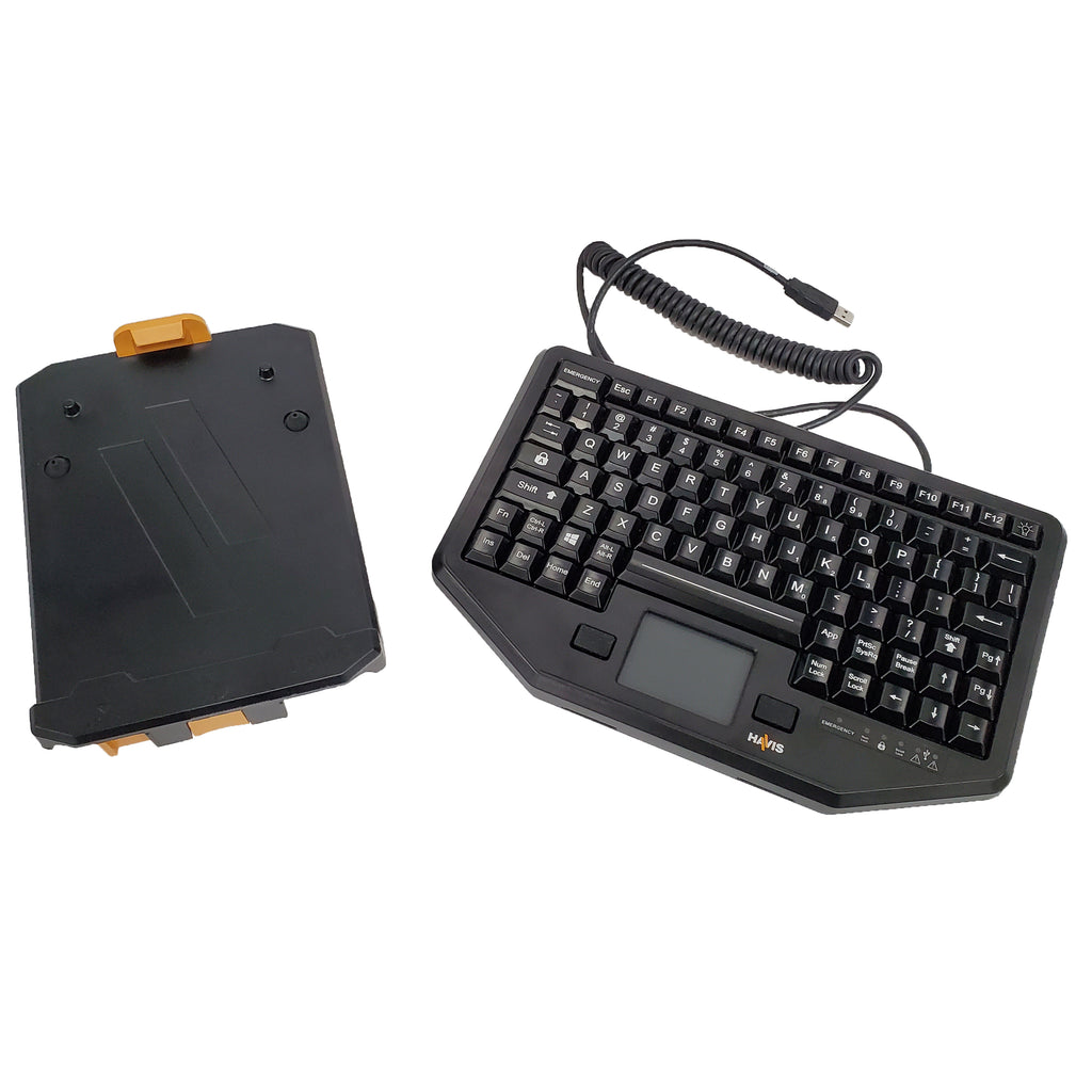 Havis Rugged Keyboard Havis PKG-KB-205 Havis Rugged Chiclet Style Keyboard and Keyboard Mount ...