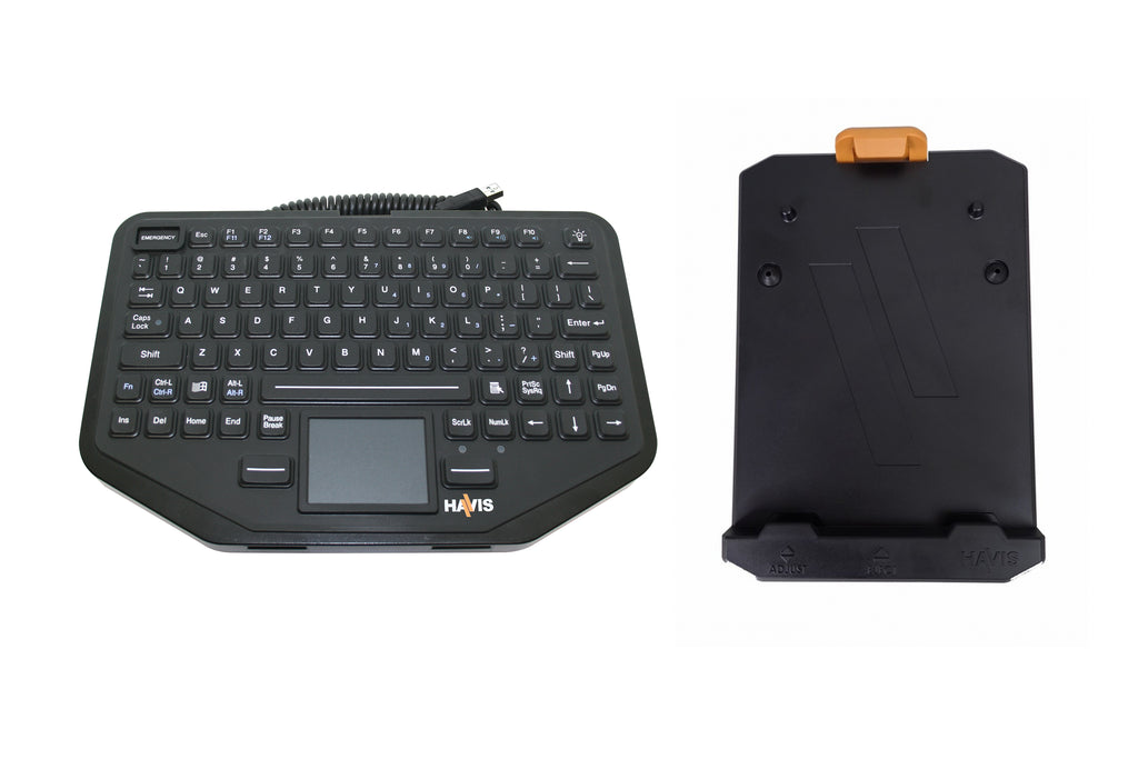 Havis Rugged Keyboard Havis PKG-KB-208 Havis Rugged Keyboard with Integrated Touchpad and ...