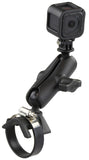 RAM-B-108-GOP1U RAM Mounts Strap Clamp Mount with Universal Action Camera Adapter - Synergy Mounting Systems