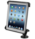 RAM-B-138-TAB3U RAM Mounts Flat Surface Mount with Tab-Tite™ Universal Spring Loaded Cradle for the Apple iPad 1-4 WITH OR WITHOUT LIGHT DUTY CASE - Synergy Mounting Systems