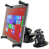 RAM-B-189-PIV1-UN11U RAM Mounts Dual Articulating Suction Cup with Medium Length Double Socket Arm and Universal RAM® X-Grip® Cradle for 12" Large Tablets - Synergy Mounting Systems
