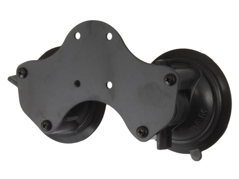 RAM-B-189BU Double Suction Cup Base with Universal AMPs Hole Pattern - Synergy Mounting Systems