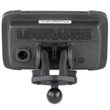 RAM-B-202-LO12 RAM B Size 1" Fishfinder Ball Adapter Lowrance Hook (SEE LIST) - Synergy Mounting Systems