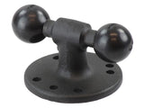 RAM-B-217U RAM Mounts 2.5" Round Base with Post & Two 1" B-Sized Balls - Synergy Mounting Systems