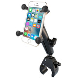 RAM-B-400-C-UN7U RAM Mounts Small Tough-Claw Base with Long Double Socket Arm and Universal RAM® X-Grip® Cell/iPhone Cradle - Synergy Mounting Systems