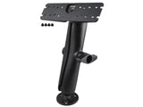 RAM-D-111U-E RAM Mounts D Size 2.25" Diameter Ball Mount with 3.68" Round Plate, Long Length Double Socket Arm & 11" X 3" Rectangle Plate - Synergy Mounting Systems