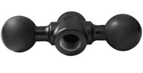 RAM-217-3U RAM C-Size Double Ball Adapter with 1/2" NPT Threaded Hole & 1.5-Inch Balls - Synergy Mounting Systems