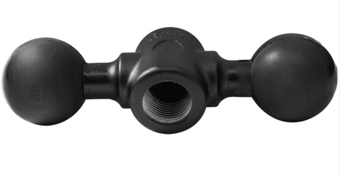 RAM-217-3U RAM C-Size Double Ball Adapter with 1/2" NPT Threaded Hole & 1.5-Inch Balls - Synergy Mounting Systems