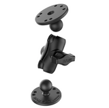 RAM-B-101U-A RAM Mounts Double 1-Inch Ball Mount with Two 2.25-Inch Round Plates - Synergy Mounting Systems