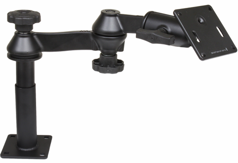 RAM-VP-SW1-45-2461 RAM Mounts Tele-Pole™ with 4" & 5" Poles, Swing Arms & 75x75mm VESA Plate - Synergy Mounting Systems