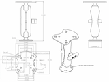 RAM-107U  RAM Mounts Fishfinder Mount for Humminbird & Other Devices (SEE LIST) - Synergy Mounting Systems