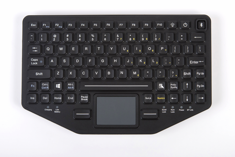iKey BT-870-TP-SLIM Dual Connectivity Rugged Backlit Keyboard w/ TouchPad