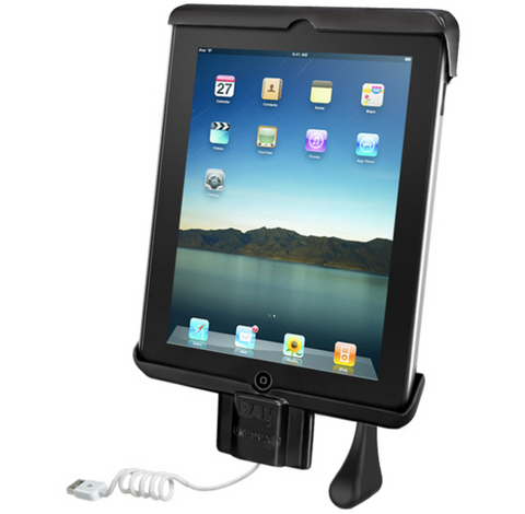 RAM-HOL-TABDL7U RAM Dock-N-Lock Spring Loaded Holder for Apple iPad 2 / iPad 3 - Synergy Mounting Systems