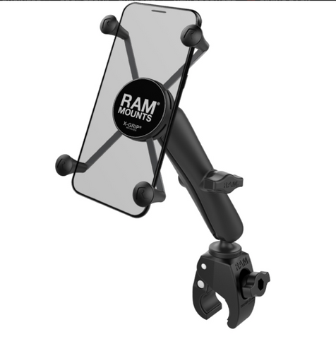 RAM-B-400-C-UN10U RAM X-Grip® Large Phone Mount with Long Arm & Tough-Claw™ Small Clamp Base - Synergy Mounting Systems