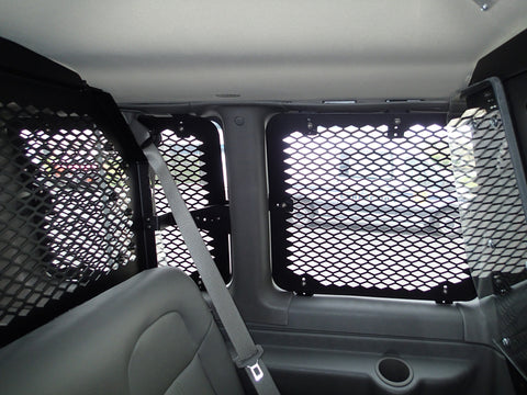 Havis WGI-C4 1997-2021 Chevrolet G-Series Standard Length Van With Sliding Side Door Interior Window Guard Kit For 8 Windows, 12 Passenger, - Synergy Mounting Systems