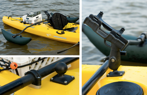 fly fishing rod holder for kayak RAP-341 RAM Mounts RAM-ROD 2007 Fly Rod Jr. Fishing Rod Holder w/ Flat Surface