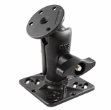 RAM-D-112-D RAM D-Size Drill-Down Mount with Single Socket Arm & Large Round Plate - Synergy Mounting Systems