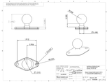 RAM-B-182U RAM Mounts Centered Reservoir Cover Double Ball Mount w/ Arm & Diamond Plate - Synergy Mounting Systems