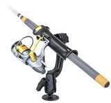 RAP-390-RBU Ram Mounts Tube Jr. Fishing Rod Holder with RAM-ROD Revolution Ratchet/Socket System and Round Base - Synergy Mounting Systems