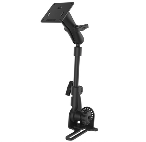 RAM-316-HD-2461U RAM Mounts Pod HD™ Vehicle Mount with 1-Inch Aluminum Rod and 75x75mm VESA Plate - Synergy Mounting Systems