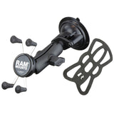 RAM-B-166-UN7U RAM Mounts Twist Lock Suction Cup w/ Universal X-Grip Cell Holder - Synergy Mounting Systems