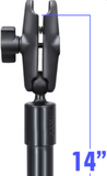 RAP-BB-230-14-201U RAM Mounts 14" PVC Pipe Extension with Ball Ends & Double Socket Arm - Synergy Mounting Systems