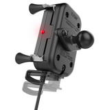 RAM-B-149Z-A-UN12W-V7M RAM Tough-Charge™ Waterproof Wireless Charging Motorcycle Mount - Synergy Mounting Systems