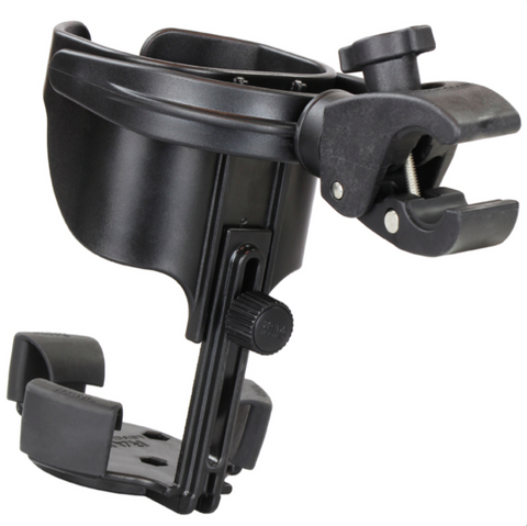 RAM Mounts RAM-B-132-400U – Porte-Gobelet Level Cup Avec Base Tough-Claw Pour Moto, Bateau, Vélo