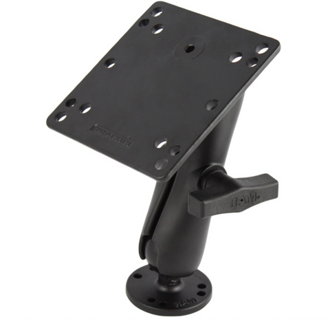 RAM-101U-246 RAM Mounts Double Ball Mount with 100x100mm VESA Plate - Synergy Mounting Systems