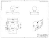 RAM-B-182U RAM Mounts Centered Reservoir Cover Double Ball Mount w/ Arm & Diamond Plate - Synergy Mounting Systems