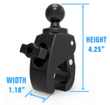 RAM-B-400-C-UN8U RAM Mounts Small Tough-Claw™ Base with Long Double Socket Arm and Universal RAM® X-Grip® Cradle for 7"-8" Tablets - Synergy Mounting Systems