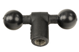 RAM-B-217-1U RAM Mounts Dual 1-Inch Ball Base with 1/2" NPT Female Threaded Hole - Synergy Mounting Systems