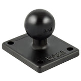 RAM-B-347U RAM Mounts 2" x 1.7" Base w/ AMPS 1" Ball for Garmin Zumo, TomTom - Synergy Mounting Systems