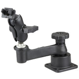RAM-109H-2B-B-LO11 RAM Mounts Horizontal Swing Arm Mount for Lowrance Elite 4 & 7 Ti + More - Synergy Mounting Systems
