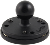 RAM-B-202-339U RAM Mounts 2.5" Round Base with the AMPs Hole Pattern, 1" Ball & Triple Magnetic Base Adapter - Synergy Mounting Systems